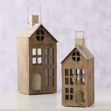 BOLTZE Laterne Marling 2er Set aus Holz Skandinavisches Design