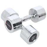 Kurzhantel Set 2x 6 kg verchromt Stahl | HMS CHD