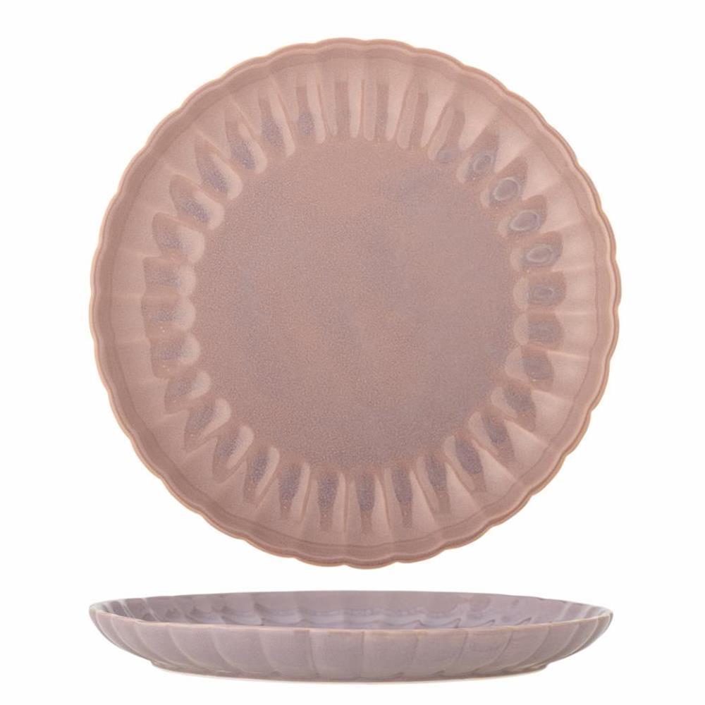 Bloomingville Latina Teller, Rose, 27 cm, Steingut, Speiseteller, dänisches Design