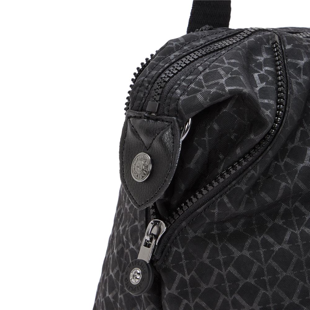 Kipling ART MINI, Mini Tote Bag, Signature Emb (schwarz), Handtasche mit Schultergurt