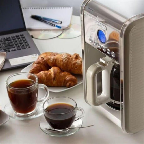 Ariete Vintage Filterkaffeemaschine, Beige, Kaffeemaschine mit Timer, 4-12 Tassen