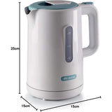 Ariete Breakfast Wasserkocher, Weiß, 1,7L, Wasserstandsanzeige, 2200W, Klassisches Design