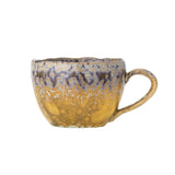 Bloomingville Milani Tasse, 260 ml – Gelbe Steinguttasse mit reaktiver Glasur und individuellem Farbspiel