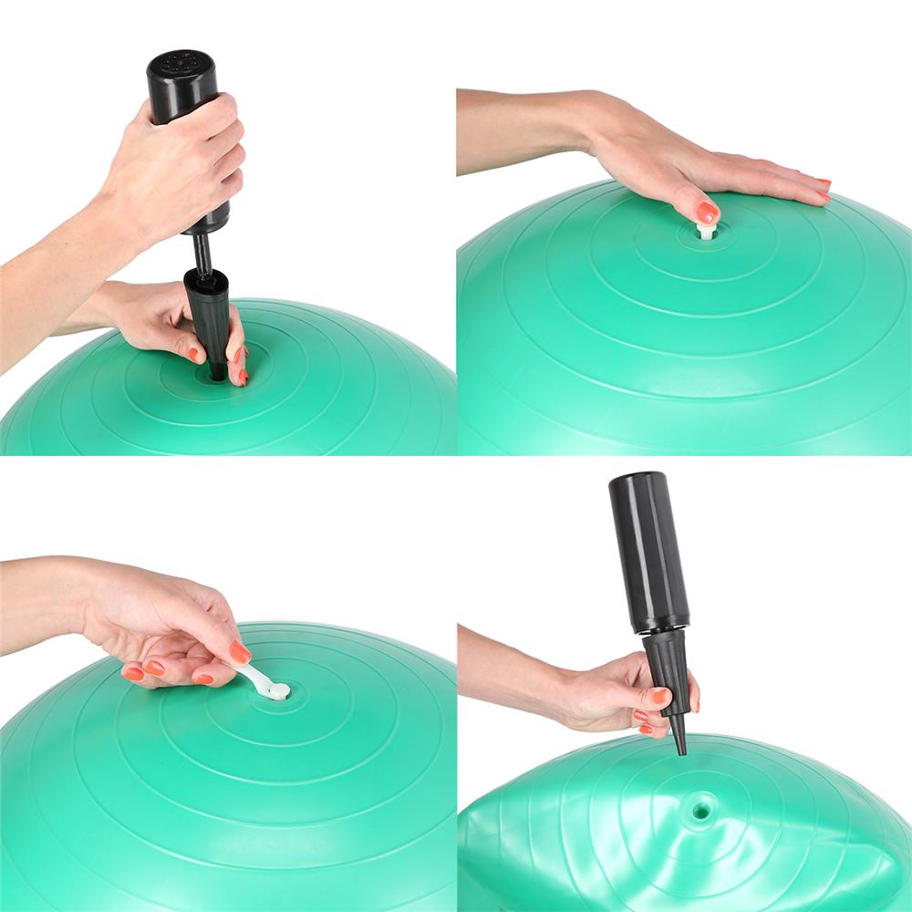 Gymnastikball 75 cm Azurblau mit Luftpumpe für Pilates und Fitness | HMS YB01N