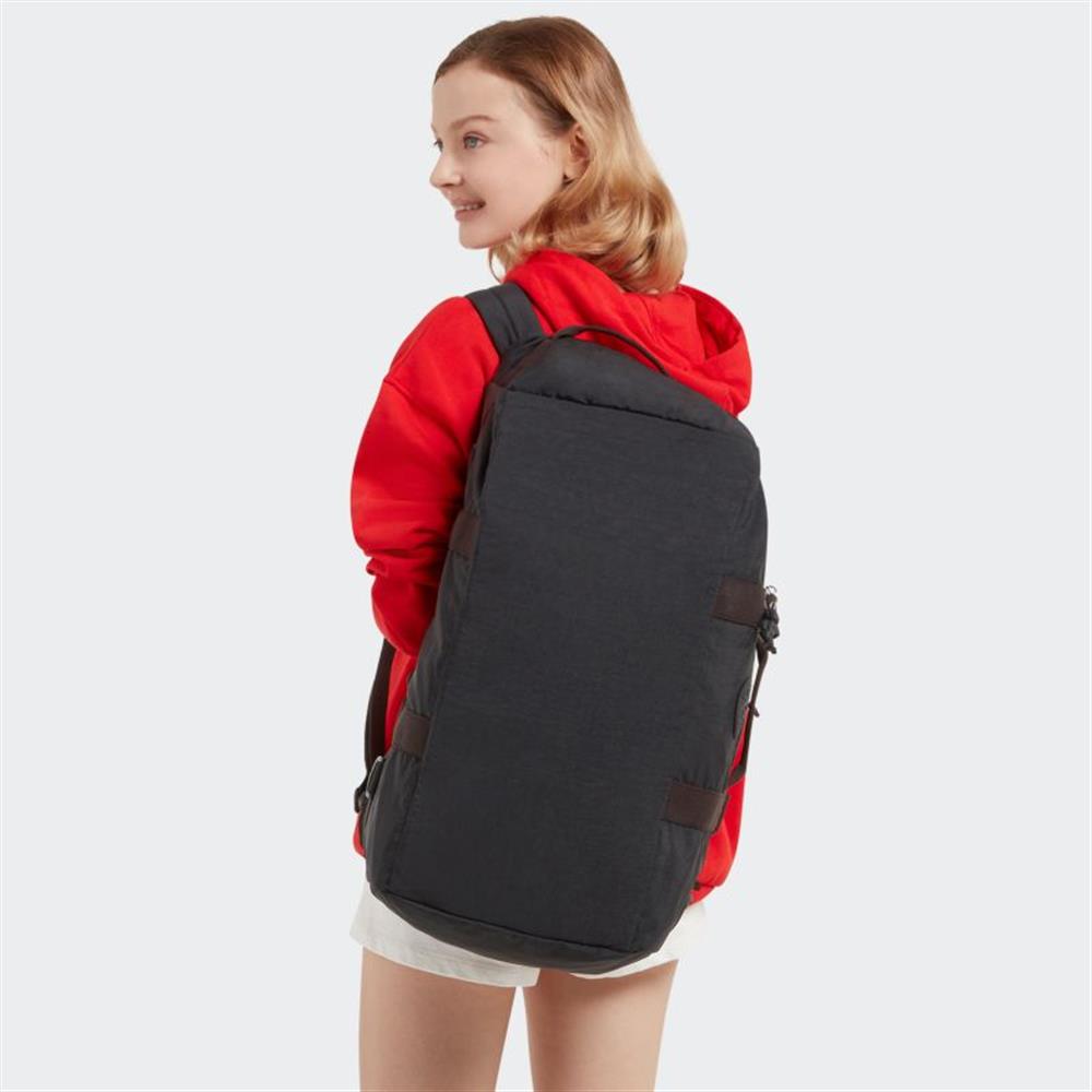 Kipling JONIS Small Weekender Rucksack, Umwandelbar, Laptop-Fach, Schwarz Noir