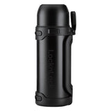 LocknLock Isolierkanne 1,8 L Schwarz - Thermoskanne Edelstahl mit Becher & Tragegurt