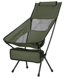 NILS CAMP ultraleichter Klappstuhl in Khaki - kompakter Campingstuhl mit hoher Rückenlehne