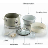Ariete Vintage Reiskocher, Beige, 3,5L, Slow Cooker, Dampfgarer, 5 Programme, Keramikschüssel