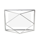 Umbra Prisma Geometrischer Bilderrahmen 20 x 15 x 7 cm zum Aufhängen oder Aufstellen Chrom Silber