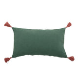 Bloomingville Woodsby Kissen 60x35 cm bunt - Baumwollkissen mit Holzmaserung Muster für Sofa & Dekoration