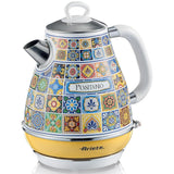 Ariete Positano Wasserkocher, Mediterranes Design, 1,7L Edelstahlkessel, 2200W