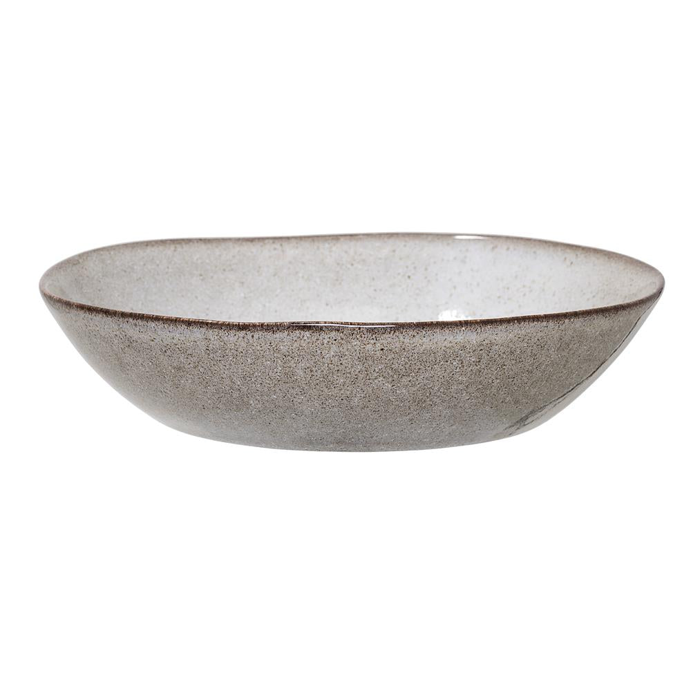 Bloomingville Sandrine Suppenteller, Natur, 22cm, Steingut, dänisches Design