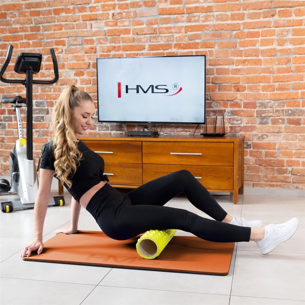 HMS Premium MFK01 Fitnessmatte 110x55 cm 15 mm Orange/Schwarz