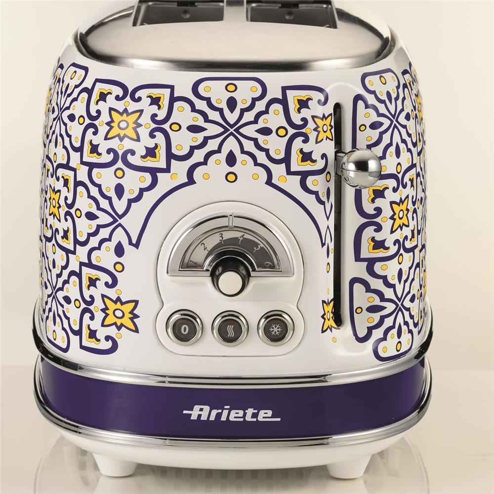 Ariete Capri Toaster, Mediterranes Design, 2-Scheiben-Toaster mit 6 Bräunungsstufen