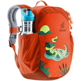 deuter Pico, Kinderrucksack, Dinosaurier Flame-Brick (rot), Kindergartenrucksack für Kinder ab 2 Jahre