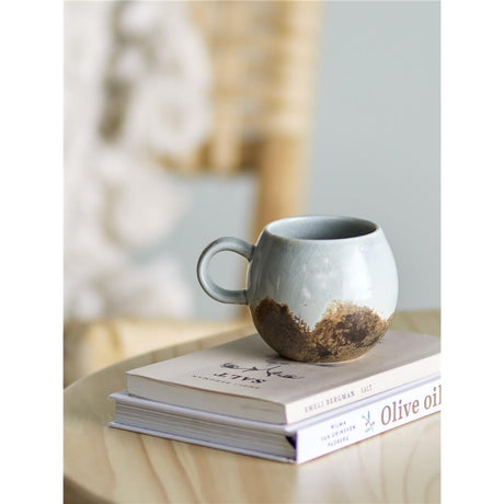 Bloomingville Paula Tasse, Blau/Braun, 250ml, Steingut, dänisches Design