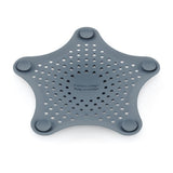 Umbra Starfish Abfluss Haarfänger mit Saugnäpfen, Silikon Abflusssieb, in Schieferblau