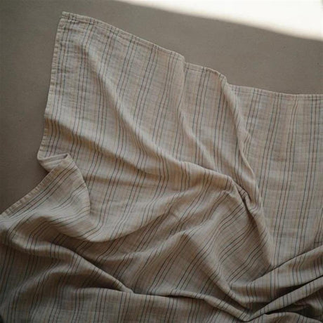 Mushie Musselin-Baby-Wickeldecke, Retro Stripes, Pucktuch aus 100% Bio-Baumwolle