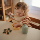 Mushie Silikon-Trinklernbecher, Powder Blue, BPA-frei
