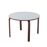 Bloomingville MINI Liova Tisch blau/weiß gestreift - Kindertisch aus MDF mit Streifenmuster für Kinderzimmer