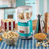 Ariete Party Time Popcorn Maker, Blau, Popcornmaschine Heißluft, Retro-Design, 50er Jahre-Stil