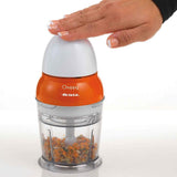 Ariete Choppy Zerkleinerer, Orange, Manueller Mini Zerkleinerer 250 ml, 160W
