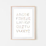 Mushie Alphabet-Poster mit Blumen, 29,7 x 42 cm