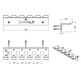 Wandhalterung für 5 Langhanteln 50 mm Langhantelhalter | HMS STR45