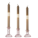 Bloomingville Delphia Kerzenhalter 3er Set Rose – Glas, dekorativ & vielseitig