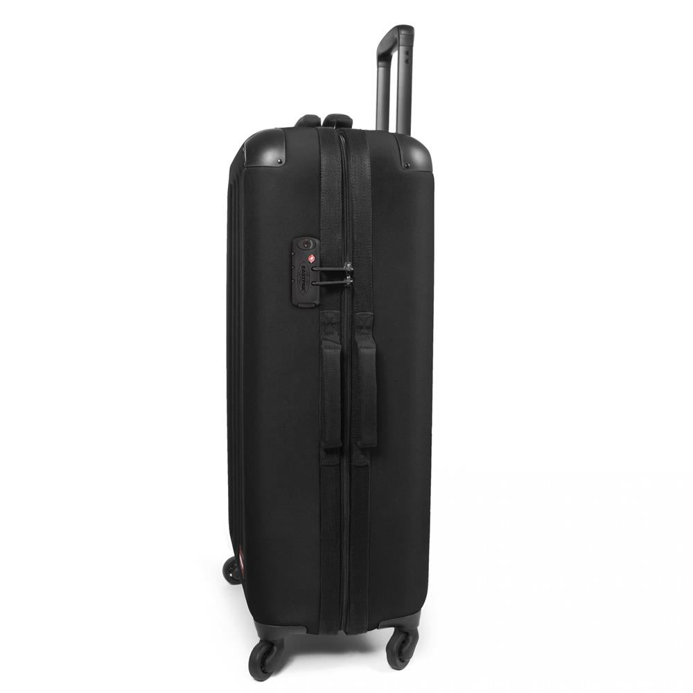 Eastpak TRANZSHELL L, Großer Reisetrolley, Black (schwarz), 75L, Rollkoffer mit 4 Rädern und TSA-Schloss