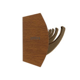 Umbra Flip Wandgarderobe, Garderobenleiste in Walnuss Hell, mit 5 beweglichen Haken in Warmes Gold