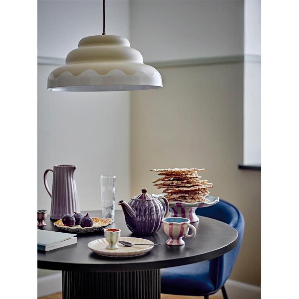 Bloomingville Latina Teller, Natur, 27 cm, Steingut, Speiseteller, dänisches Design