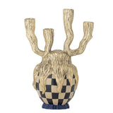 Bloomingville Medusa Kerzenhalter Gold Polyresin L22xH32xW15 cm – künstlerisches Dekoobjekt