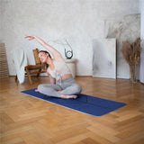 Yogamatte 183 x 61 x 0,8 cm Fitnessmatte Blau Gymnastikmatte rutschfest | HMS YM10