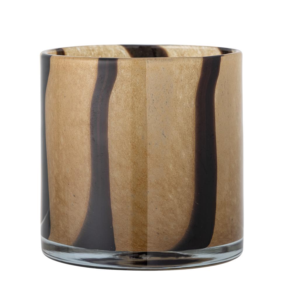 Bloomingville Liberty Teelichthalter, Braun, Glas D15xH16 cm