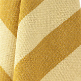 Bloomingville Frello Decke gelb - Plaid mit Streifen aus recycelter Baumwolle für Sofa