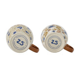 Bloomingville Anniversary Becher Bunt Steingut D9,5xH8 cm 2er Set – farbiges Tassen-Set