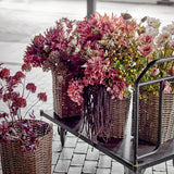 Bloomingville Hydrangea Stiel orange - künstliche Hortensie Deko Blume für Vase & Wohnaccessoires