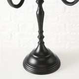 BOLTZE Kerzenleuchter Victoria Schwarz Aluminium 40 x 30 cm für 5 Kerzen