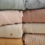 Mushie Extra weiches Musselin-Kinderbettlaken, Blush, 132x71cm Spannbettlaken