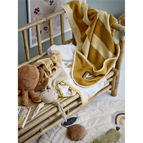 Bloomingville MINI Agnes Handtuch, Braun, Baumwolle, 78x78 cm, Braun gestreift, dänisches Design
