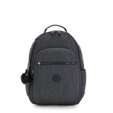 Kipling SEOUL L, Großer Schulrucksack mit 15-Zoll-Laptopfach, 27L, Marine Navy (blau)