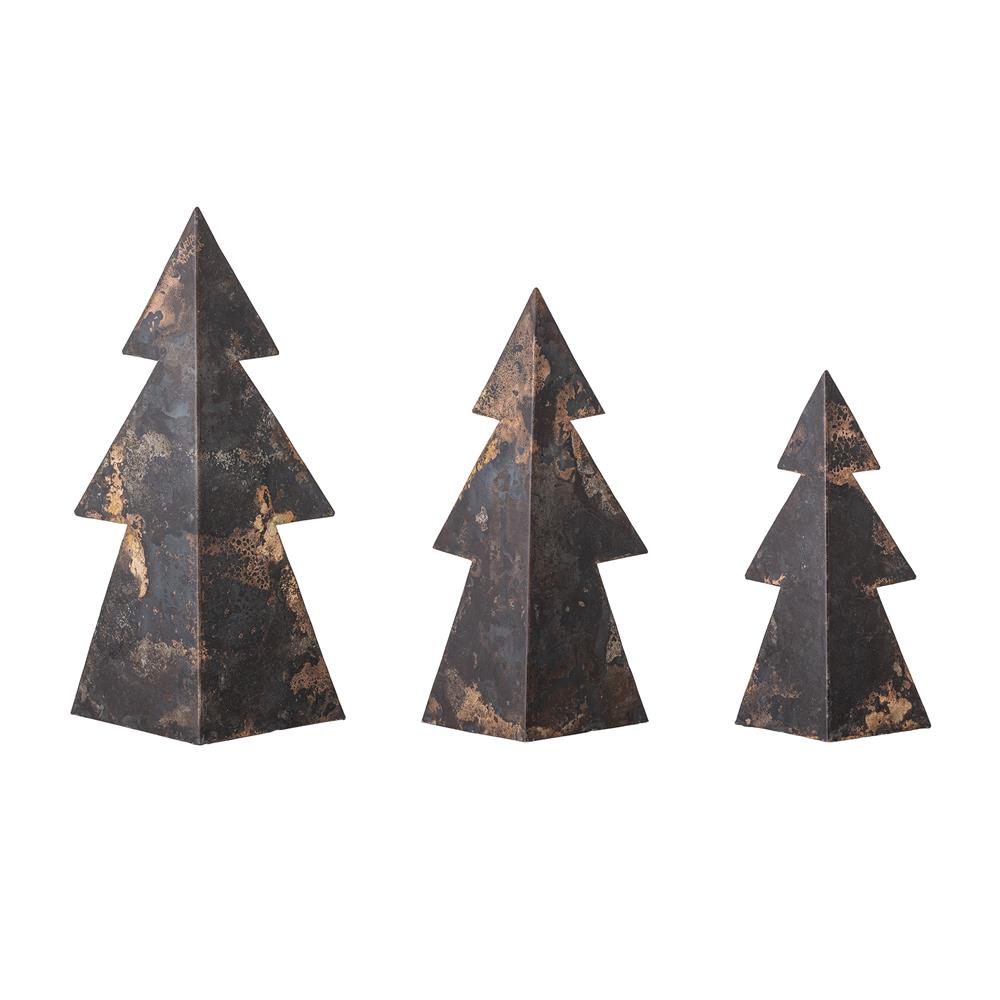 Bloomingville Rony Dekobaum – 3er Set aus Eisen in Braun, modern & rustikal