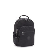 Kipling SEOUL S, Kleiner Schulrucksack mit 11-Zoll-Tabletfach, 14L, Black Noir (schwarz)