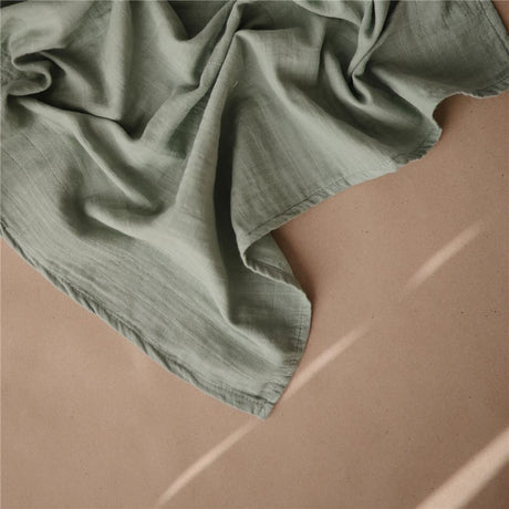 Mushie Musselin-Spucktücher 3er-Pack, Roman Green, Mulltücher aus 100% Bio-Baumwolle
