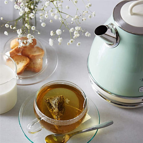 Ariete Vintage Wasserkocher, Grün, 1L Edelstahlkessel, 1630W, Elegantes Retro-Design