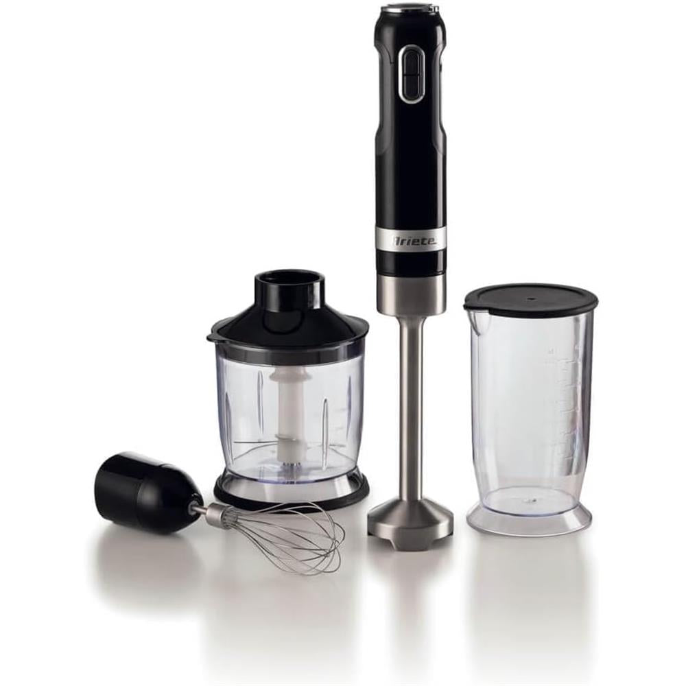 Ariete Moderna Stabmixer-Set, Schwarz, 3in1 Pürierstab Set, 1000W, Modernes Design