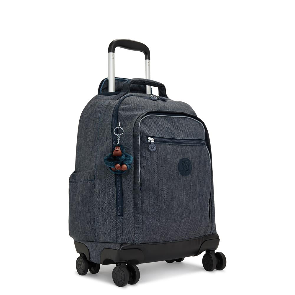 Kipling NEW ZEA, Großer Schulrucksack mit Rollen und Laptopfach, 26L, Marine Navy (blau)