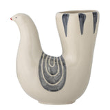 Bloomingville Trudy Vase in Weiß, 19cm, aus Steingut, Blumenvase in Vogelform, dänisches Design