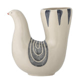 Bloomingville Trudy Vase in Weiß, 19cm, aus Steingut, Blumenvase in Vogelform, dänisches Design